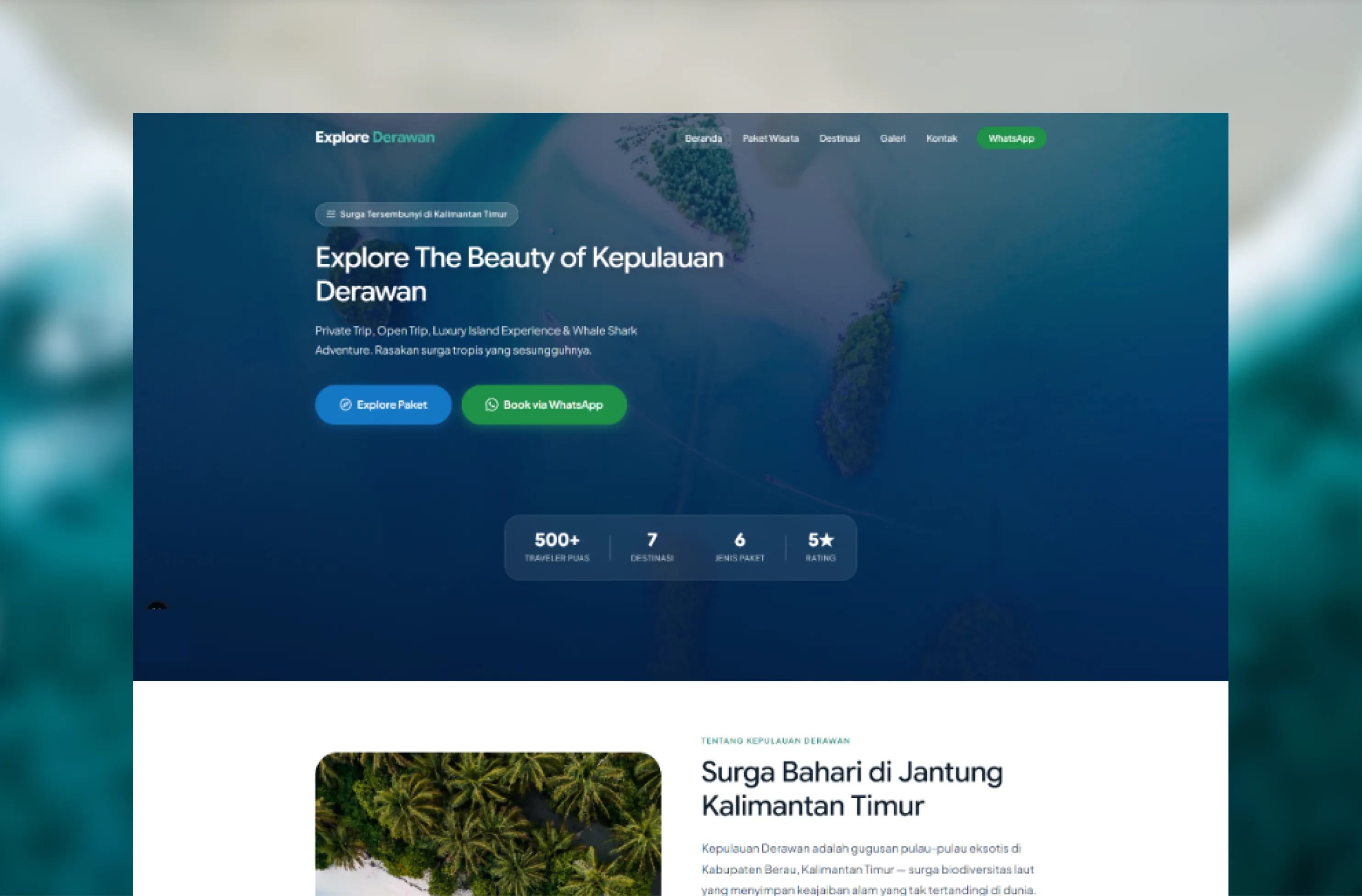 Explore Derawan — Tourism Management Platform — 1